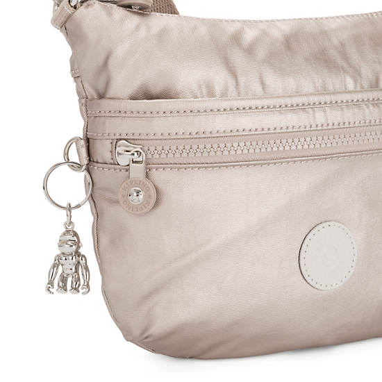 Kipling Arto Small Metallic Çapraz Askılı Çanta Bej Rengi | TR 2131NW